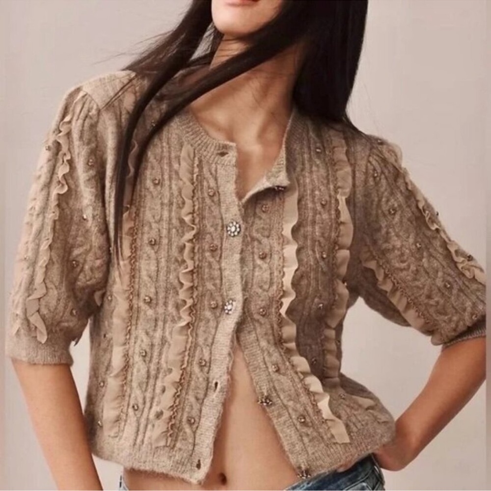 NWT Maeve Embellished Cardigan
